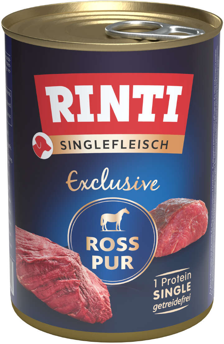 RINTI Hunde-Nassfutter Singlefleisch Exclusive Ross Pur